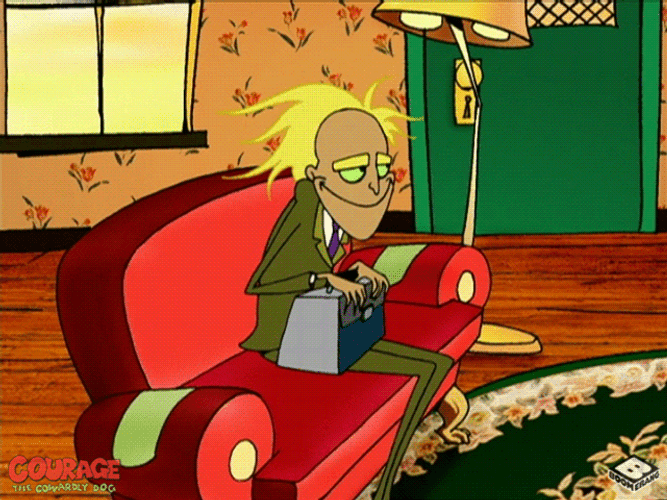 Courage The Cowardly Dog Side Eye GIF
