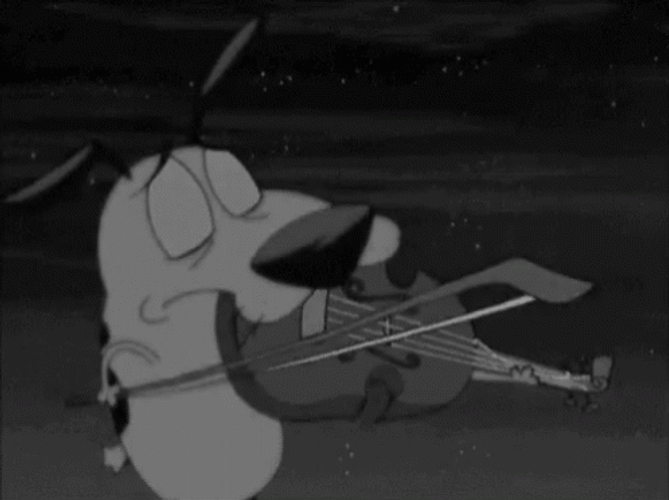 Courage The Dog Worlds Smallest Violin GIF