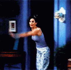 Courteney Cox Phoebe Running With Pajama GIF