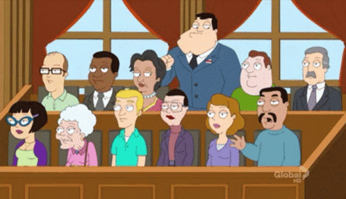 Courtroom Scene with Global HD Text