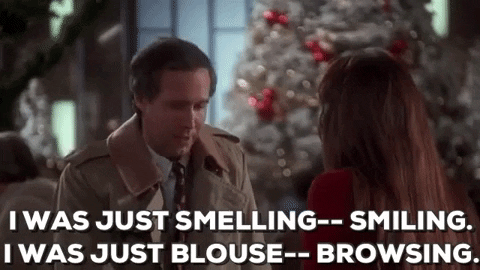 Cousin Eddie Blouse Browsing GIF