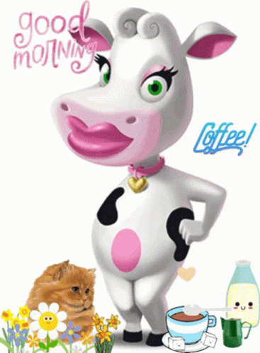 Cow Full Of Love Good Morning Happy Easter GIF