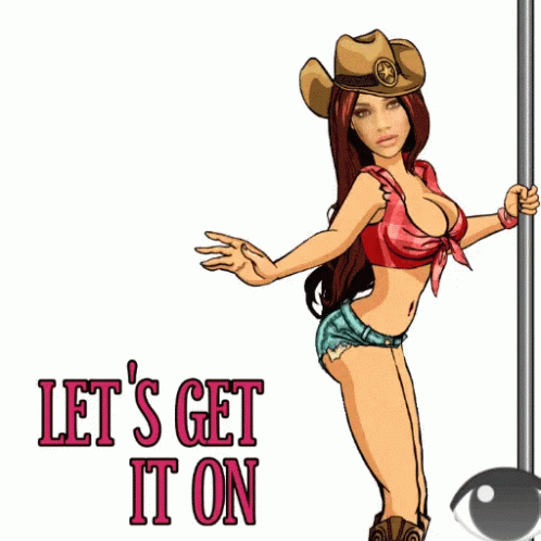 Cow Girl Say Lets Get It On GIF