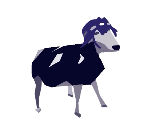 Cow In Sweater And Purple Hat GIF