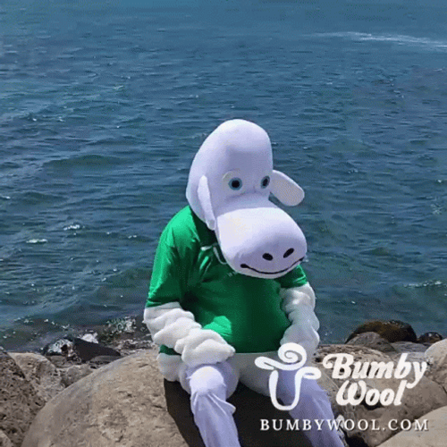 Cow Mascot Boom Roasted GIF
