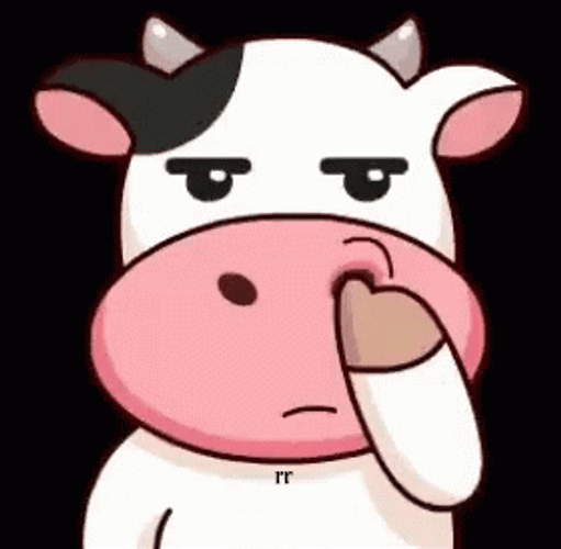 Cow Pick Nose GIF