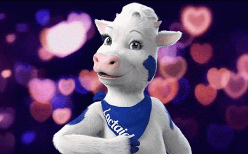 Cow Wearing Blue Lactaid Bandana