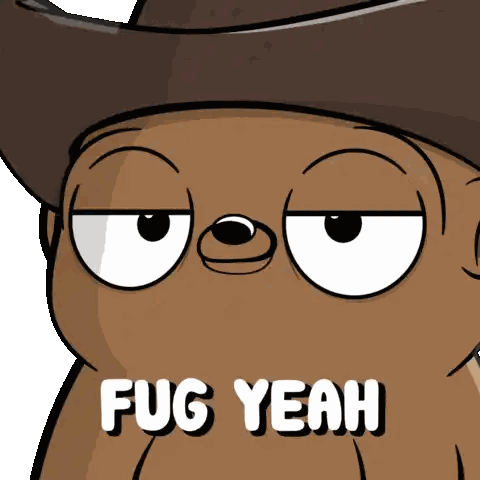 Cowboy Bear Saying Fug Yeah