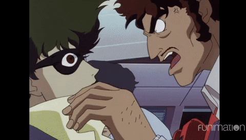 Cowboy Bebop Man Talking To Spike Spiegel GIF