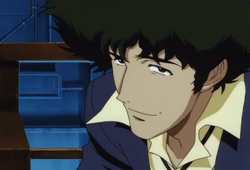 Cowboy Bebop Spike Spiegel And Jet Black Laughing GIF