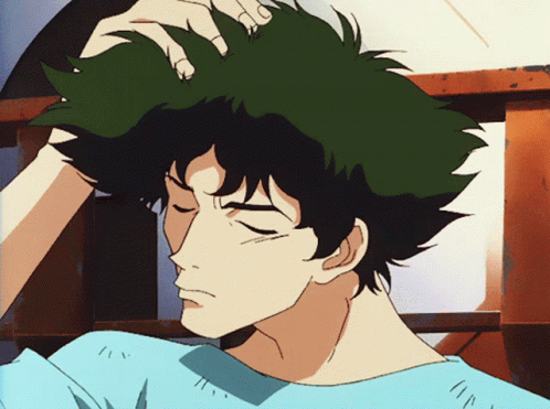 Cowboy Bebop Spike Spiegel Holding His Head GIF