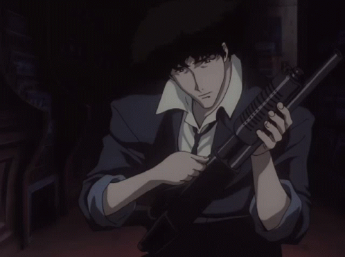 Cowboy Bebop Spike Spiegel Loading His Gun GIF
