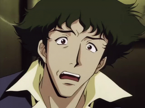 Cowboy Bebop Spike Spiegel Looking Surprised GIF