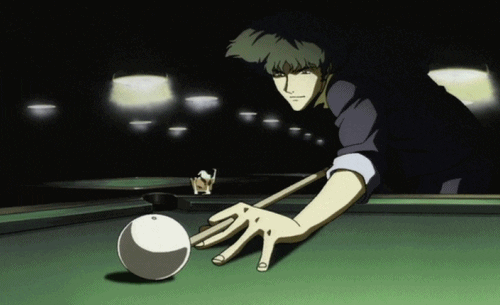Cowboy Bebop Spike Spiegel Playing Billiards GIF