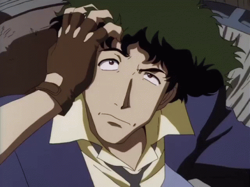 Cowboy Bebop Spike Spiegel Scratching His Head GIF