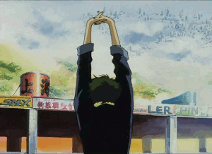 Cowboy Bebop Spike Spiegel Stretching His Arms GIF