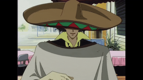 Cowboy Bebop Spike Spiegel Wearing Mexican Outfit GIF