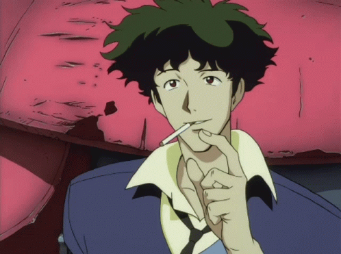 Cowboy Bebop Spike Spiegel With Cigarette In Mouth GIF
