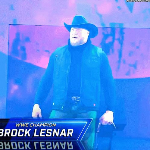 Cowboy Brock Lesnar Grand Entrance GIF