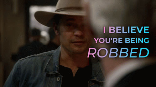 Cowboy Hat Denim Jacket Says I Believe You're Being Robbed