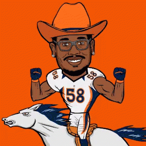 Cowboy Hat Man Number 58 Riding Horse GIF