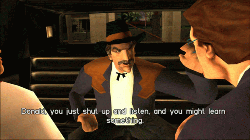 Cowboy Hat Man Saying Donald You Just Shut Up and Listen