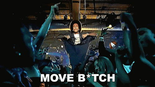 Cowboy Hat Man Saying Move B*tch GIF