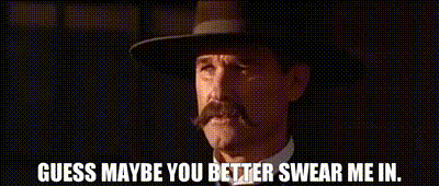 Cowboy Hat Man Says Guess Maybe You Better Swear Me In