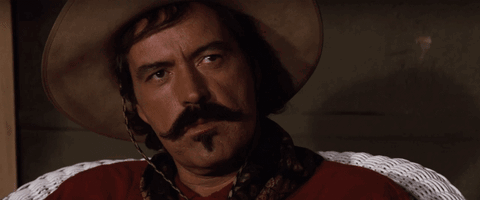 Cowboy Hat Man With Mustache Saying Well Bye GIF