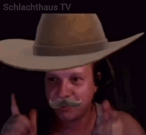 Cowboy Hat Mustache Saying Pew