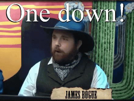 Cowboy Hat Vest Man by One Down Sign