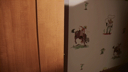 Cowboy on Horse by Cactus Wall