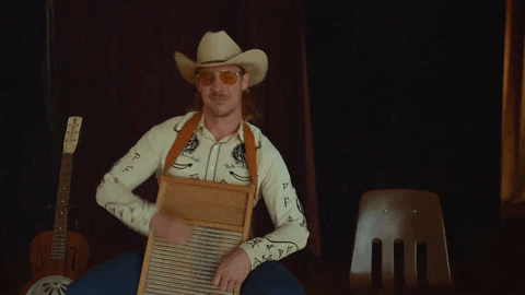 Cowboy Playing Music GIF