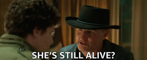 Cowboy Telling Another Man She's Still Alive