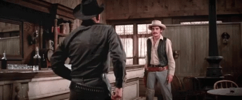 Cowboys Draw Gun And Shoot GIF