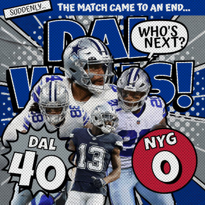 Cowboys Poster Saying Match Ended Who's Next NYG