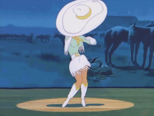 Cowgirl Dancing on Stage with Horses