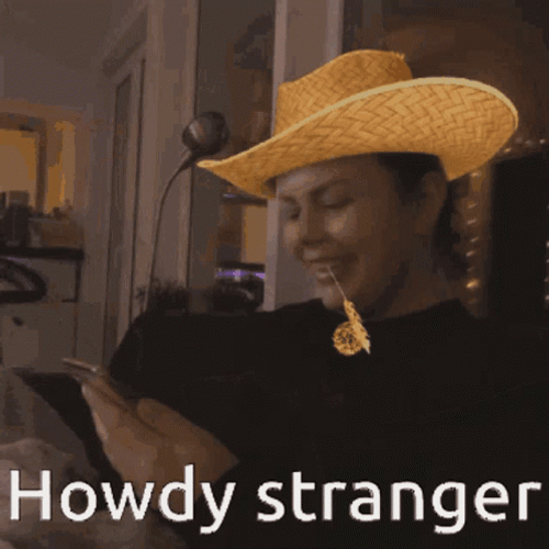 Cowgirl Howdy Stranger GIF
