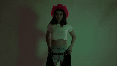 Cowgirl Sexy Gun Pose GIF