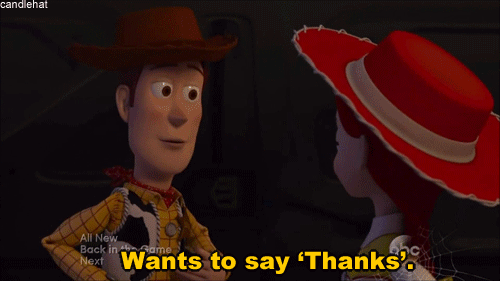 Cowgirl Thanks Toy Story GIF