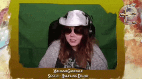 Cowgirl Tinfoil Hat Roundup Gesture GIF