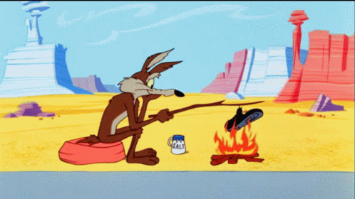 Coyote and Road Runner Standing Together