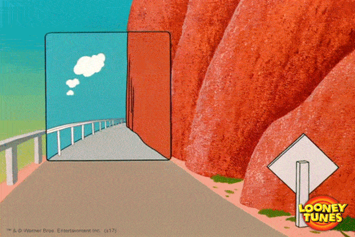 Coyote Run Over By Bus Chasing Road Runner GIF