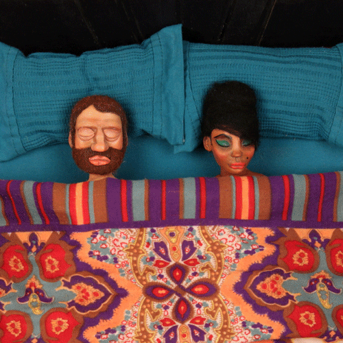 Cozy Couple Stop Motion GIF