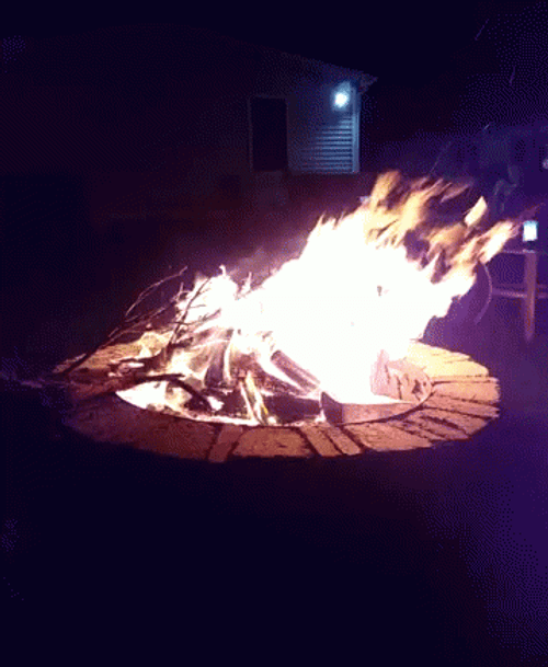 Cozy Strong Backyard Campfire GIF