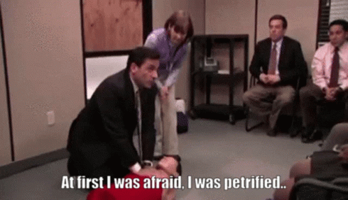 Michael Scott Giving Cpr On Dummy GIF