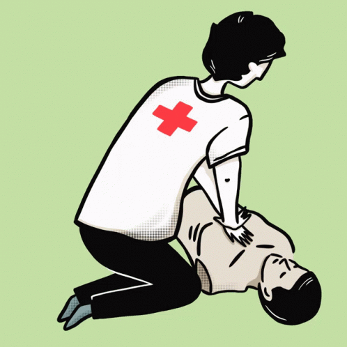Animated Sticker Man Giving Cpr GIF