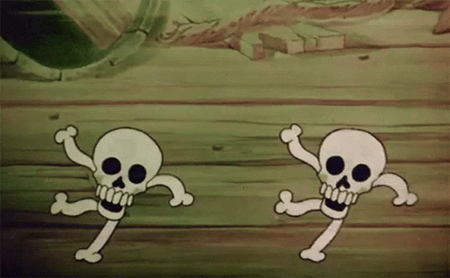 Skeleton Dancing Gracefully GIF