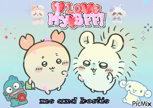 Crab and Hamster I Love My BFF