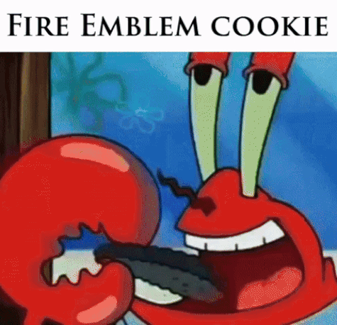 Crab Eating Fire Emblem Cookie GIF